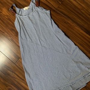 Micheal Michael Kors Striped Leather Buckle Dress